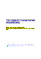 The Important Lessons for the Muslim Ummah English.pdf.pdf