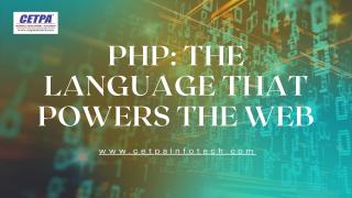 PHP THE LANGUAGE THAT POWERS THE WEB.pptx