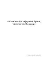 An Introduction to Japanese Syntax, Grammar and Language (Michiel Kamermans).pdf