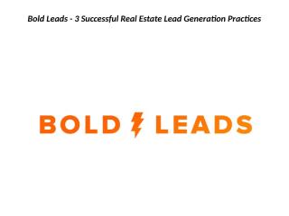 Bold Leads - 3 Successful Real Estate Lead Generation Practices.pptx