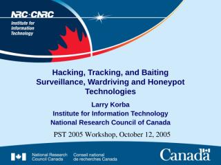 Hacking, Tracking, and Baiting Surveillance, Wardriving and Honeypot Technologies.ppt