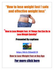 How to lose weight fast ! safe and effective weight loss.pdf