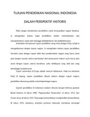 TUJUAN PENDIDIKAN NASIONAL INDONESIA DALAM PERSPEKTIF HISTORIS.docx